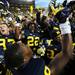 Michigan celebrates on the field after Michigan beat Michigan State 12-10 at Michigan Stadium on Saturday. Melanie Maxwell I AnnArbor.com
